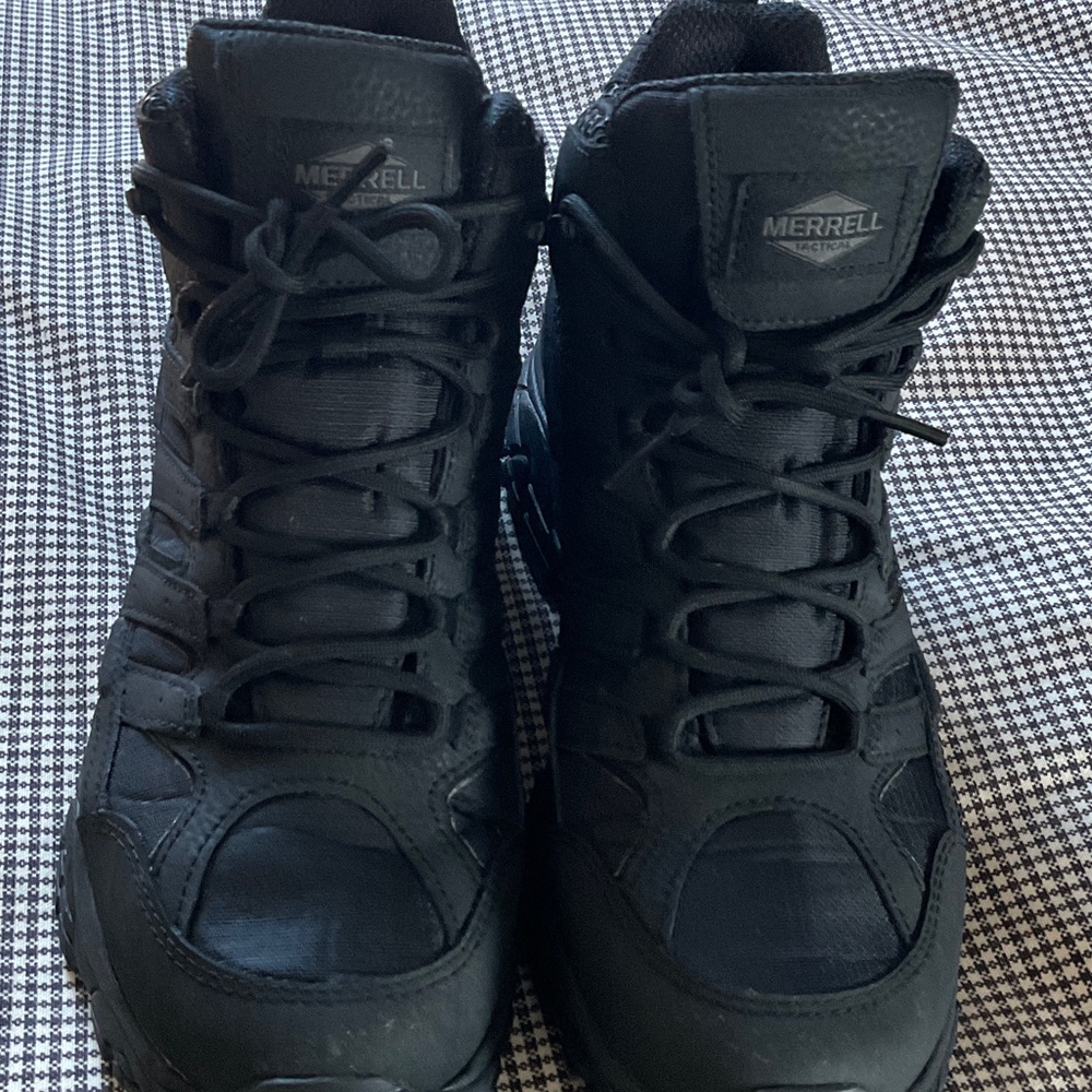 Merrell Men's All-Black Waterproof Vibram Boots